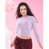 imageYEOREO Long Sleeve Shirts for Women y2k Tops Double Lined Basic Tee Crew Neck Going Out Sweeney Workout UndershirtLight Purple