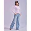 imageYEOREO Long Sleeve Shirts for Women y2k Tops Double Lined Basic Tee Crew Neck Going Out Sweeney Workout UndershirtLight Purple
