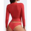 imageYEOREO Long Sleeve Shirts for Women y2k Tops Double Lined Basic Tee Crew Neck Going Out Sweeney Workout UndershirtRed