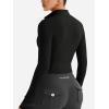 imageYEOREO CoreFlex Womens Workout Jackets Cropped Zip Up Athletic Jackets Arsene Slim Fit Yoga Running Tops with Thumb HolesBlack