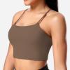 imageYEOREO Sports Bra for Women Workout Padded Sports Bra Adore Longline Yoga Tank Top Fitness Strappy Crop Cami Tank