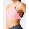 imageYEOREO Workout Sports Bras for Women Padded Strappy Open Back Gym Bra Light Impact Criss Cross Yoga Crop TopBaby Pink