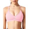 imageYEOREO Workout Sports Bras for Women Padded Strappy Open Back Gym Bra Light Impact Criss Cross Yoga Crop TopBaby Pink