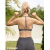 imageYEOREO Workout Sports Bras for Women Padded Strappy Open Back Gym Bra Light Impact Criss Cross Yoga Crop TopDark Grey