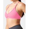 imageYEOREO Workout Sports Bras for Women Padded Strappy Open Back Gym Bra Light Impact Criss Cross Yoga Crop TopLight Pink