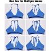 imageYEOREO Workout Sports Bras for Women Padded Strappy Open Back Gym Bra Light Impact Criss Cross Yoga Crop TopMedium Blue
