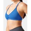 imageYEOREO Workout Sports Bras for Women Padded Strappy Open Back Gym Bra Light Impact Criss Cross Yoga Crop TopMedium Blue