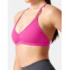 imageYEOREO Workout Sports Bras for Women Padded Strappy Open Back Gym Bra Light Impact Criss Cross Yoga Crop TopPink