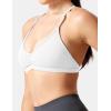 imageYEOREO Workout Sports Bras for Women Padded Strappy Open Back Gym Bra Light Impact Criss Cross Yoga Crop TopWhite