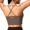 imageYEOREO Sports Bra for Women Workout Padded Sports Bra Adore Longline Yoga Tank Top Fitness Strappy Crop Cami Tank