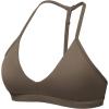 imageYEOREO Sports Bras for Women Strappy Padded Halter Ericie Open Back Light Impact Deep V Neck Yoga Workout Gym TopsBrown