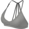 imageYEOREO Workout Sports Bras for Women Padded Strappy Open Back Gym Bra Light Impact Criss Cross Yoga Crop TopGrey