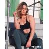 imageYEOREO Pearl Womens Sports Bra Strappy Criss Cross Back Bra Backless Removable Padded Yoga Crop Top1 Black