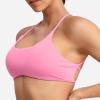 imageYEOREO Pearl Womens Sports Bra Strappy Criss Cross Back Bra Backless Removable Padded Yoga Crop Top1 Candy Powder