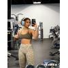 imageYEOREO Pearl Womens Sports Bra Strappy Criss Cross Back Bra Backless Removable Padded Yoga Crop Top1 Coffee