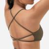 imageYEOREO Pearl Womens Sports Bra Strappy Criss Cross Back Bra Backless Removable Padded Yoga Crop Top1 Coffee