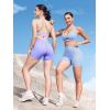 imageYEOREO Sports Bras for Women Open Back Workout Gym Bra Padded Medium Impact Yoga Tops with Ajustable Back StrapsIce Blue