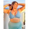imageYEOREO Sports Bras for Women Open Back Workout Gym Bra Padded Medium Impact Yoga Tops with Ajustable Back StrapsMoonstone Blue