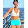 imageYEOREO Sports Bras for Women Open Back Workout Gym Bra Padded Medium Impact Yoga Tops with Ajustable Back StrapsWhite