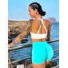 imageYEOREO Sports Bras for Women Open Back Workout Gym Bra Padded Medium Impact Yoga Tops with Ajustable Back StrapsWhite