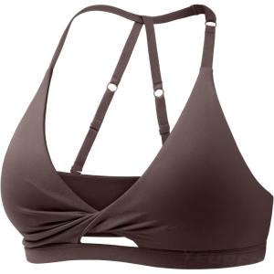 imageYEOREO Sports Bras for Women Open Back Workout Gym Bra Padded Medium Impact Yoga Tops with Ajustable Back StrapsCocoa