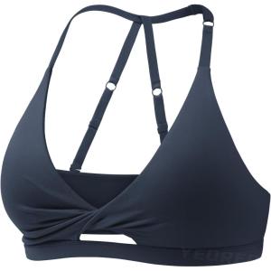 imageYEOREO Sports Bras for Women Open Back Workout Gym Bra Padded Medium Impact Yoga Tops with Ajustable Back StrapsDark Blue