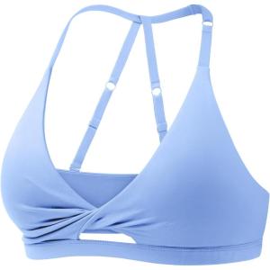 imageYEOREO Sports Bras for Women Open Back Workout Gym Bra Padded Medium Impact Yoga Tops with Ajustable Back StrapsIce Blue