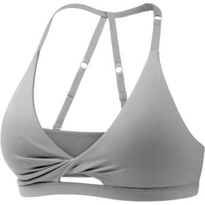 imageYEOREO Sports Bras for Women Open Back Workout Gym Bra Padded Medium Impact Yoga Tops with Ajustable Back StrapsLight Grey