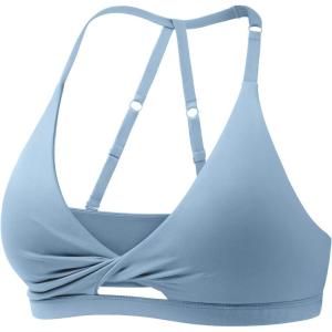 imageYEOREO Sports Bras for Women Open Back Workout Gym Bra Padded Medium Impact Yoga Tops with Ajustable Back StrapsMoonstone Blue