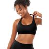 imageYEOREO SoftHue Women Halter Sports Bra Workout Seamless Padded Basic Bra Open Back Yoga Gym Crop TopDark
