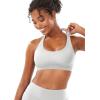 imageYEOREO SoftHue Women Halter Sports Bra Workout Seamless Padded Basic Bra Open Back Yoga Gym Crop TopFeather Beige