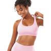 imageYEOREO SoftHue Women Halter Sports Bra Workout Seamless Padded Basic Bra Open Back Yoga Gym Crop TopPink