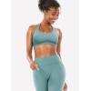 imageYEOREO SoftHue Women Halter Sports Bra Workout Seamless Padded Basic Bra Open Back Yoga Gym Crop TopPistachio