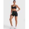 imageYEOREO Women Gym Shorts Workout High Waist Hidden Scrunch Butt Lifting Tummy Control 45quot Yoga Impact ShortsBlack