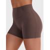 imageYEOREO Women Gym Shorts Workout High Waist Hidden Scrunch Butt Lifting Tummy Control 45quot Yoga Impact ShortsChocolate