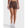 imageYEOREO Women Gym Shorts Workout High Waist Hidden Scrunch Butt Lifting Tummy Control 45quot Yoga Impact ShortsChocolate