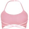 imageYEOREO Womens Sports Bra Halter Workout Sports Bra Strappy Criss Cross Back Bra Removable Padded Yoga Crop TopBaby Pink