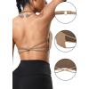 imageYEOREO Womens Sports Bra Halter Workout Sports Bra Strappy Criss Cross Back Bra Removable Padded Yoga Crop TopBrown