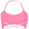 imageYEOREO Womens Sports Bra Halter Workout Sports Bra Strappy Criss Cross Back Bra Removable Padded Yoga Crop TopCandy Pink