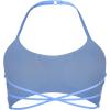 imageYEOREO Womens Sports Bra Halter Workout Sports Bra Strappy Criss Cross Back Bra Removable Padded Yoga Crop TopIce Blue
