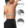 imageYEOREO Womens Sports Bra Halter Workout Sports Bra Strappy Criss Cross Back Bra Removable Padded Yoga Crop TopLight Grey