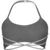 imageYEOREO Womens Sports Bra Halter Workout Sports Bra Strappy Criss Cross Back Bra Removable Padded Yoga Crop TopLight Grey