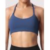imageYEOREO Womens Sports Bra Halter Workout Sports Bra Strappy Criss Cross Back Bra Removable Padded Yoga Crop TopNavy