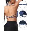 imageYEOREO Womens Sports Bra Halter Workout Sports Bra Strappy Criss Cross Back Bra Removable Padded Yoga Crop TopNavy