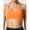 imageYEOREO Womens Sports Bra Halter Workout Sports Bra Strappy Criss Cross Back Bra Removable Padded Yoga Crop TopOrange