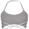 imageYEOREO Womens Sports Bra Halter Workout Sports Bra Strappy Criss Cross Back Bra Removable Padded Yoga Crop TopPearl Grey