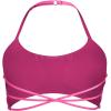 imageYEOREO Womens Sports Bra Halter Workout Sports Bra Strappy Criss Cross Back Bra Removable Padded Yoga Crop TopRose Red