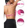 imageYEOREO Womens Sports Bra Halter Workout Sports Bra Strappy Criss Cross Back Bra Removable Padded Yoga Crop TopRose Red
