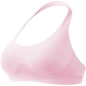 imageYEOREO SoftHue Women Halter Sports Bra Workout Seamless Padded Basic Bra Open Back Yoga Gym Crop TopPink