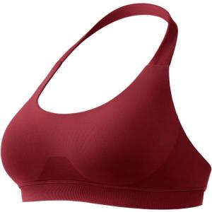 imageYEOREO SoftHue Women Halter Sports Bra Workout Seamless Padded Basic Bra Open Back Yoga Gym Crop TopScarlett Red